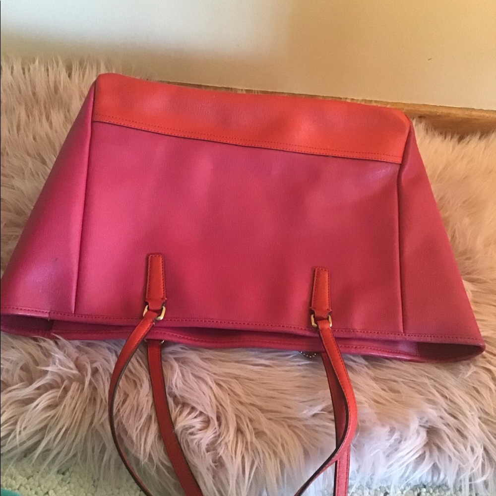 Coach City Hot Pink & Red Tote - Picture 2 of 6